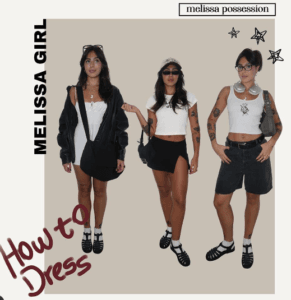 três meninas jovens posando para foto exemplificando tendências de design 2024